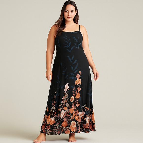 Free People Intimately Embrace It Floral Print Maxi Dress - Size Medium - Picture 1 of 10